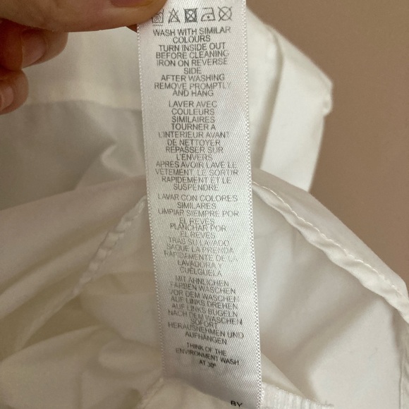 ASOS Cropped drop shoulder blouse - white - size US 4 - Picture 5 of 8